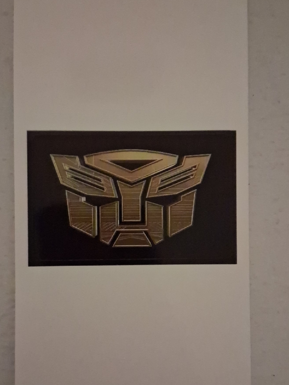 Transformers Autobot Logo Sticker - Metallic Gold on Black